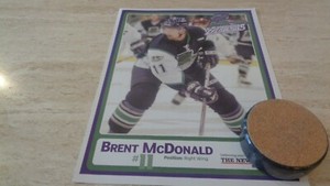 2004-05 Florida Everblades ECHL Program Insert Photo - Brent McDonald SCARCE EX 