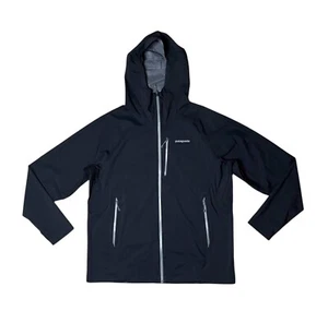Patagonia H2No Men’s XL Rain Shadow Waterproof Shell Jacket Hoody Hoodie Black - Picture 1 of 8