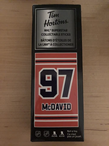 2020 Tim Hortons Limited Ed. NHL Superstar Collectible Sticks Connor McDavid NEW Cover