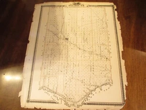 MAP OF PLYMOUTH    COUNTY  ,IOWA  MAP CA  1870-80, PROPERTY OWNERS NAMES - Picture 1 of 1