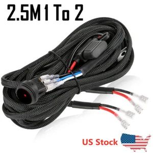 Wiring Harness Kit ON-OFF Switch Offroad Relay Fuse LED Work Light Bar 2-Lead US - Bild 1 von 9