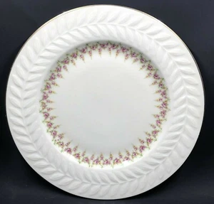 Vintage Theodore Haviland Ashley Salatteller cremefarben mit kleinen rosa Blumen 8 Zoll - Bild 1 von 4