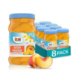 Dole Fruit Jars, Yellow Cling Sliced Peaches in 100% Juice, Gluten... - Picture 1 of 8