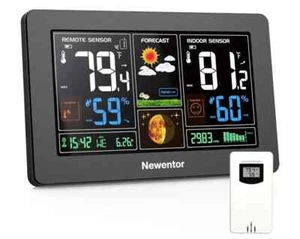 Newentor Weather Station Wireless Indoor Outdoor Thermometer, Color Display Digi - Picture 1 of 10