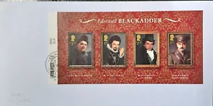 GB 2023 Commemorative Very fine used Blackadder Miniature Sheet on envelope - Picture 1 of 3
