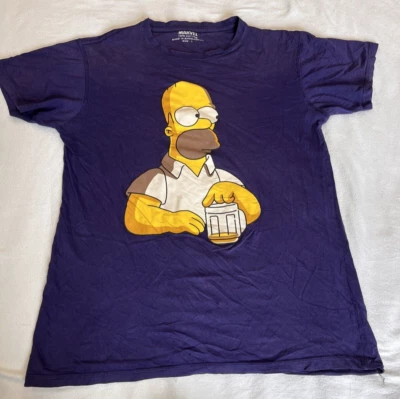 Camiseta para hombre azul Homer Simpson estampado gráfico Foto 1 de 4