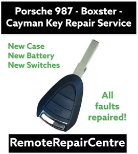 Repair service for Porsche 911 997 Boxster 987 Cayman remote key fob + new case - Picture 1 of 1