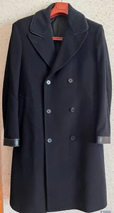 DKNY MEN'S COAT, WOOL/NYLON/CASHMERE, SIZE: MEDIUM BLACK, MADE IN ITALY - Picture 1 of 7