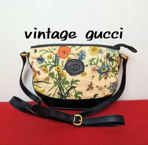 Gucci Flora Shoulder Bag Pochette Old Gucci USED - Picture 1 of 12