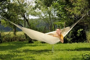 Amazonas Hängematte Tuchhängematte Organic Hammock 233 x 128 cm weiß 1015110 - Bild 1 von 3