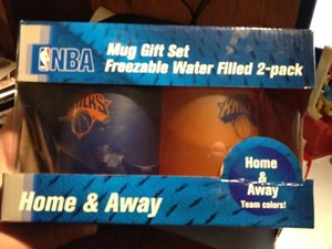 NIB NBA Mug Gift Set NY Knicks Freezable Water Filled 2 Pack Home And Away - Picture 1 of 3