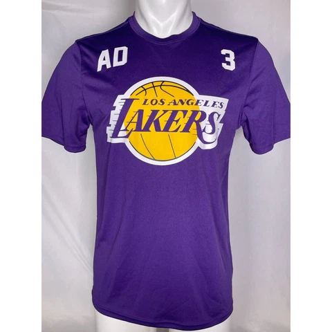 Anthony Davis #3 Los Angeles Lakers NBA Purple Jersey Style T-Shirt Men's SMALL Cover