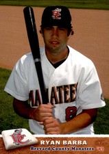 2007 Brevard County Manatees Grandstand #2 Ryan Barba Van Nuys California Card