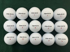 15 TOP FLITE XL DISTANCE GOLF BALLS - MINT/NEAR MINT - SAME BALLS IN PHOTOS (A) - Picture 1 of 2
