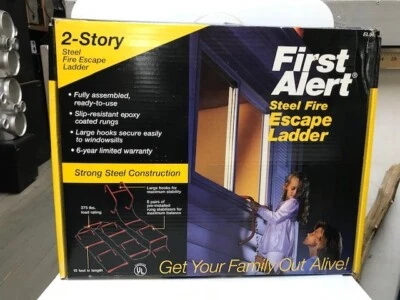 First Alert 2 Story Fire Escape Ladder New Open Box (FC201 Top T1099) - Image 1 of 4
