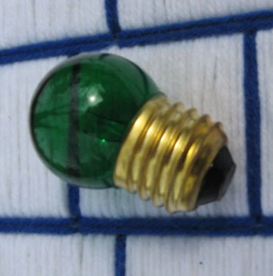 BOXof 25 new  S11 transparent GREEN tint 7.5w SIGN night LIGHT BULB 7.5s11 TG /m - Image 1 of 2