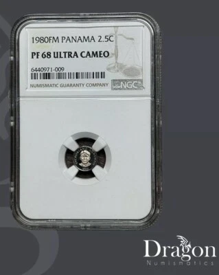 ПАНАМА 1980 МОНЕТА 2,5 CENTESIMOS Викториано Лоренцо PF 68 ULTRA CAMEO NGC🐉 - Изображение 1 из 4