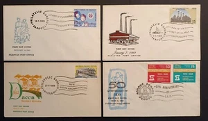 PAKISTAN STAMPS 1969 FIRST DAY COVERS x 4 STEEL DACCA TRAIN ILO FAMILY (w) - Picture 1 of 2