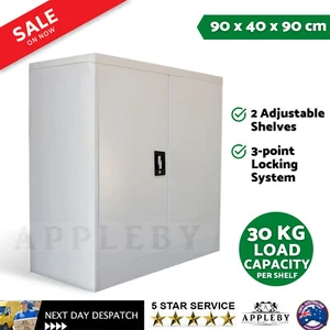 Steel Storage Cabinet Locker Office Garage File Stationery Cupboard Furniture - Picture 1 of 12