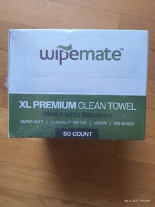 Toallas faciales limpias Wipemate Bamboo Premium ultra suaves XL veganas, base orgánica 50 CT - Imagen 1 de 6