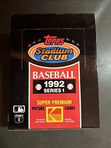Topps Stadium Club Baseball Series 1 1992 caja 36 paquetes sellados de fábrica - Imagen 1 de 2