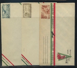 Messico 3 buste postali belle lettere aeree mai usate - Foto 1 di 1
