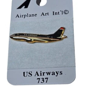 US Airways 737 Flugzeug Pin Airplane Art International Aviation Sammlerstück Airline - Bild 1 von 12
