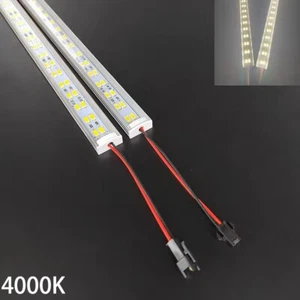 2X 12VDC 9W LED 5730 Aluminum Strip 4000K White Under Cabinet Light Fixture 20" - Picture 1 of 14