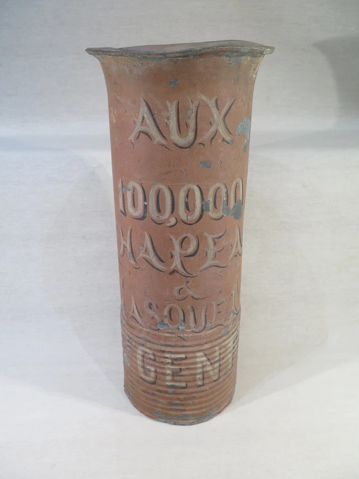 ANCIENNE GRANDE ENSEIGNE DE CHAPELIER HAUT DE FORME CASQUETTE DEBUT XX ème GENTY - Photo 1/1