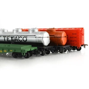 (4 Triebwagen Konvolut) HO Morrells Texaco Mobile Western / Tanker Boxcar Hopper  - Bild 1 von 8
