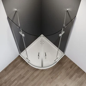 IMPTS Duschkabine Runddusche Viertelkreis Duschabtrennung NANO Halbrund Dusche - Bild 1 von 23