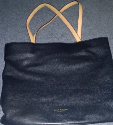 Linda bolsa tote Isaac Mizrahi 15 polegadas L x 13 polegadas A preta de ombro ESTADO PERFEITO - Imagem 1 de 4