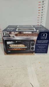 Elite Cuisine 4 Slice Toaster Oven Broiler Bake, Broil, Toast EKA-9210SI - Picture 1 of 9