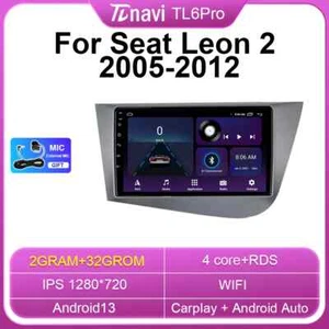 Android CarPlay Car Radio For Seat Leon 2 MK2 2005-2012 Stereo GPS Player Screen - Picture 1 of 32