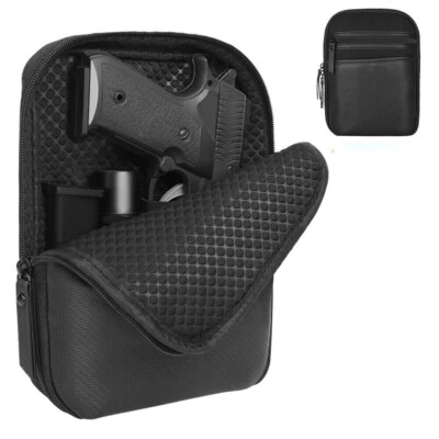 Tactical Concealed Gun Pouch Single Layer Handgun Pistol Holster EDC Waist Bag - Image 1 of 4