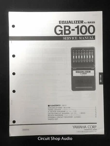 Original Yamaha / GB-100 Equalizer for Bass / Service Manual - Picture 1 of 1