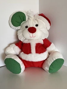 Vintage 1992 Fisher Price Papageientaucher Weihnachtsmaus 13,5" weiches Plüschtier rot und grün - Bild 1 von 4
