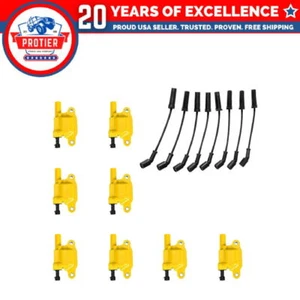 Set of 8 Ignition coil + Wire Set Compatible with GMC Cadillac Chevy Buick V8 - Picture 1 of 1