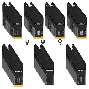 100 PCS Oscillating Tool Blades, Titanium and High Carbon Steel Saw Blades for.. - Picture 1 of 8
