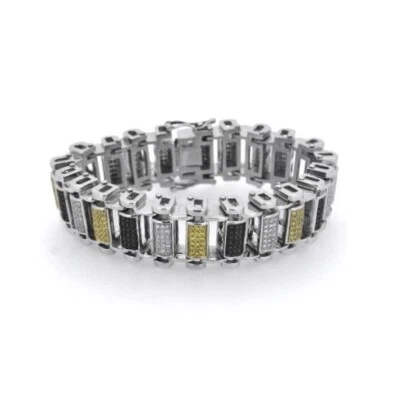 Pulsera de acero inoxidable circonita de por vida sin deslustre Foto 1 de 4