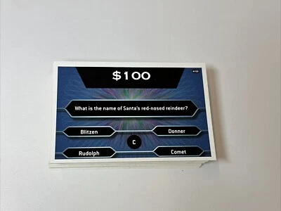 Who Wants To Be A Millionaire Board Game $100 Dollar Question Cards Only Vintage - Image 1 of 4