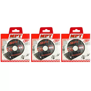 3x MPT Diamond Cutting Wheel 115mm Continuous Cut Off Disc Wet Dry Grinder Tile - Picture 1 of 3