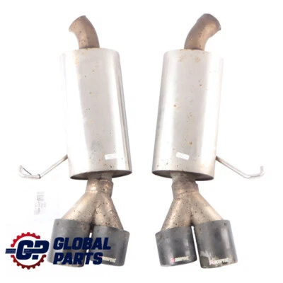 BMW E63 E64 645Ci Exhaust Rear Silencer Set Back Box Muffler Akrapovic Tips Foto 1 de 4