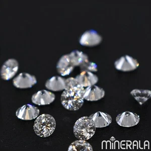 CVD LAB GROWN DIAMONDS FACETED ROUND SHAPE D-F VS GEMSTONE 2.50mm-3.80mm WP0274A - Picture 1 of 3