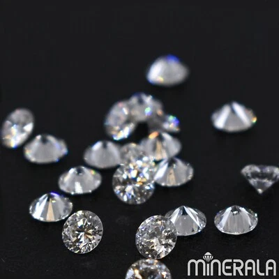 CVD LAB GROWN DIAMONDS FACETED ROUND SHAPE D-F VS GEMSTONE 2.50mm-3.80mm WP0274A - Image 1 of 3