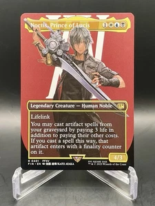 Magic The Gathering Noctis, Prince of Lucis R 0401 [Sin fronteras] Final Fantasy Raro Magic Juego de cartas coleccionables casi nuevo - Imagen 1 de 2
