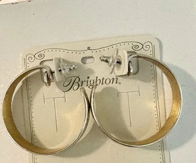 Brighton Ferrara Entrata Moon Large Hoop Earrings NWT - Image 1 of 4