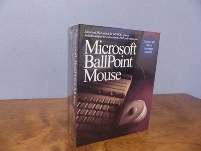 Vintage 1992 Microsoft Ballpoint Mouse # 29679 New Factory Sealed Unopened Box - Image 1 of 4