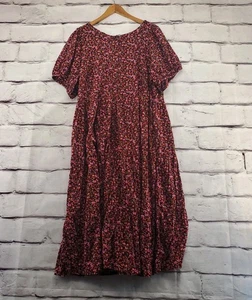 OLD NAVY Shift Dress Womens 2X Button Down Back Floral Prairie Midi Multicolor - Picture 1 of 9