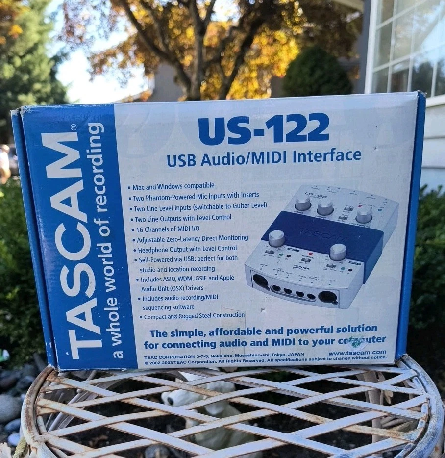 Tascam US-122 2-Channel Recording USB Audio MIDI Interface  - Image 1 of 4